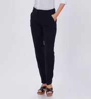 Blum Denim Women's (1301) Black Regular Fit Solid Formal Casual Trousers